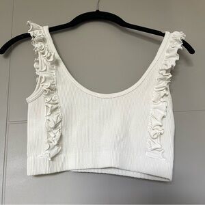 Zara Ruffle Cropped Tank